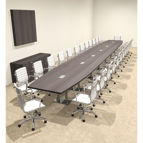 Modern Boat Shaped Steel Leg 28' Feet Conference Table, #OF-CON-CM94
