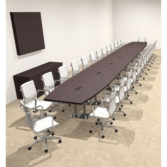 Modern Boat Shaped Steel Leg 30' Feet Conference Table, #OF-CON-CM100