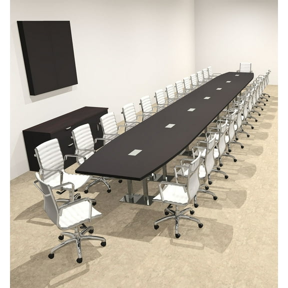 Modern Boat Shaped Steel Leg 30' Feet Conference Table, #OF-CON-CM101