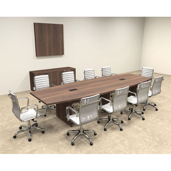 Modern Boat Shapedd 12' Feet Conference Table, #OF-CON-C64