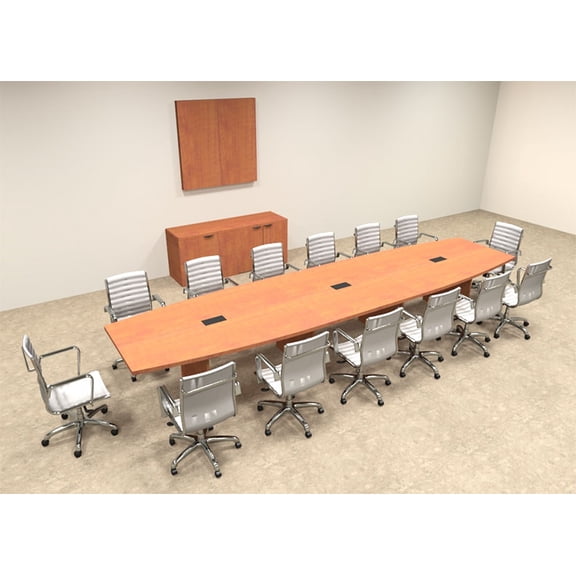 Modern Boat Shapedd 16' Feet Conference Table, #OF-CON-C71