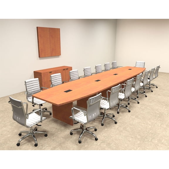 Modern Boat Shapedd 18' Feet Conference Table, #OF-CON-C76