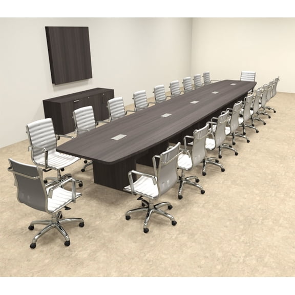 Modern Boat Shapedd 22' Feet Conference Table, #OF-CON-C139