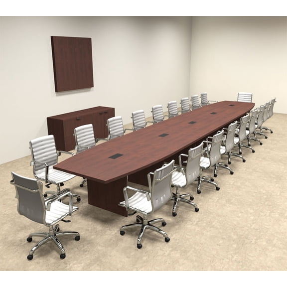 Modern Boat Shapedd 22' Feet Conference Table, #OF-CON-C87