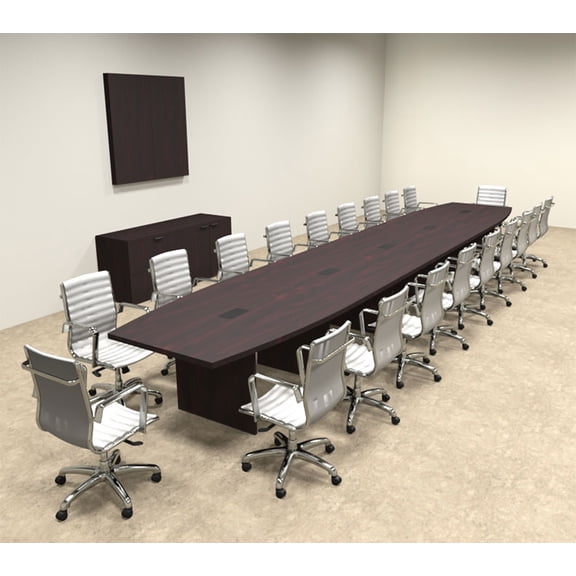 Modern Boat Shapedd 22' Feet Conference Table, #OF-CON-C88