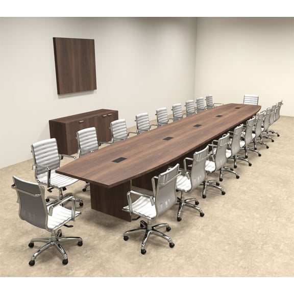 Modern Boat Shapedd 22' Feet Conference Table, #OF-CON-C89