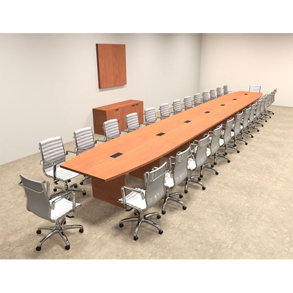 Modern Boat Shapedd 30' Feet Conference Table, #OF-CON-C106