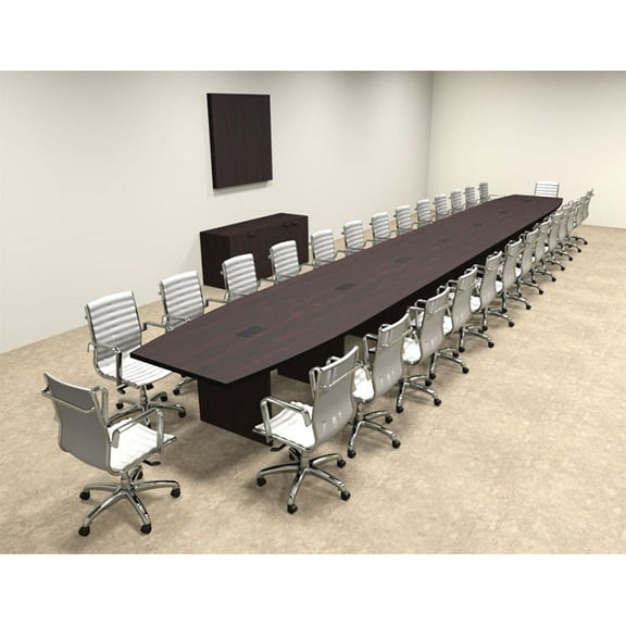 Modern Boat Shapedd 30' Feet Conference Table, #OF-CON-C108
