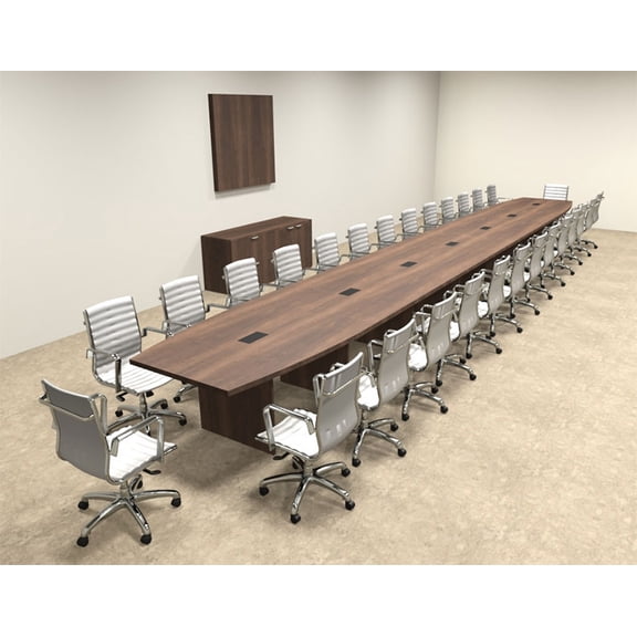 Modern Boat Shapedd 30' Feet Conference Table, #OF-CON-C109