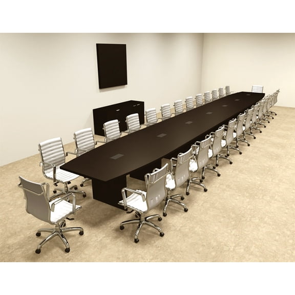 Modern Boat Shapedd 30' Feet Conference Table, #OF-CON-C110