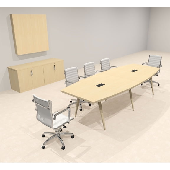 Modern Boat shaped 10' Feet Conference Table, #OF-CON-CW9