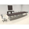 thumbnail image 1 of Modern Boat shaped 14' Feet Metal Leg Conference Table, #OF-CON-CV26, 1 of 2