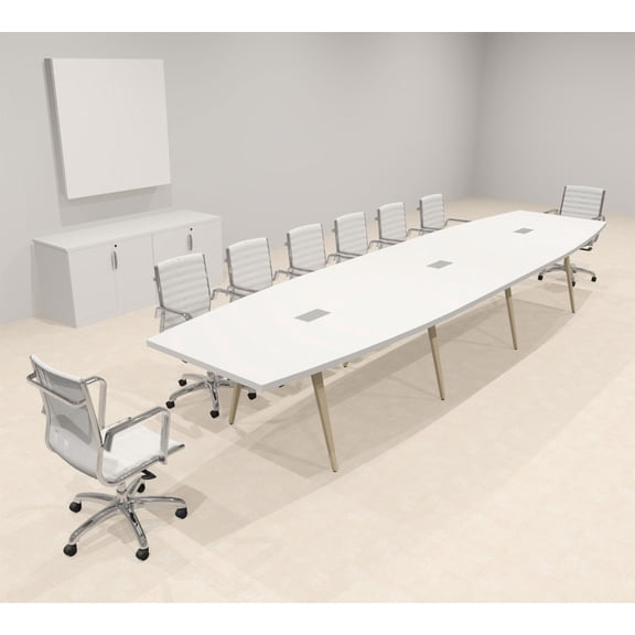 Modern Boat shaped 16' Feet Conference Table, #OF-CON-CW29