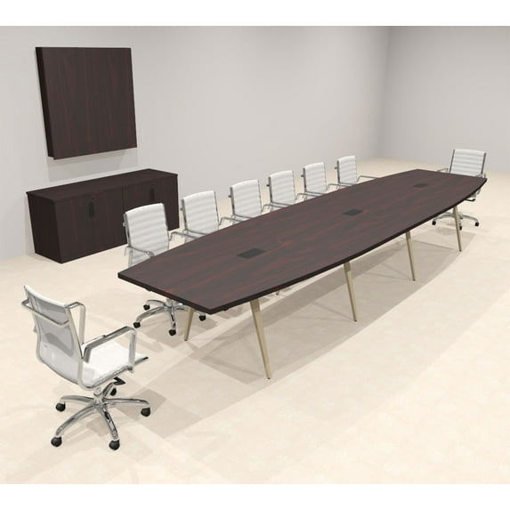 Modern Boat shaped 16' Feet Conference Table, #OF-CON-CW33