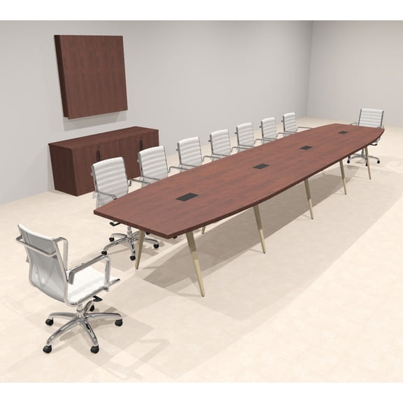 Modern Boat shaped 18' Feet Conference Table, #OF-CON-CW39