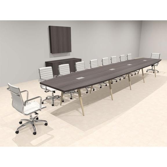Modern Boat shaped 20' Feet Conference Table, #OF-CON-CW49