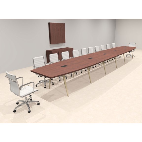 Modern Boat shaped 24' Feet Conference Table, #OF-CON-CW60