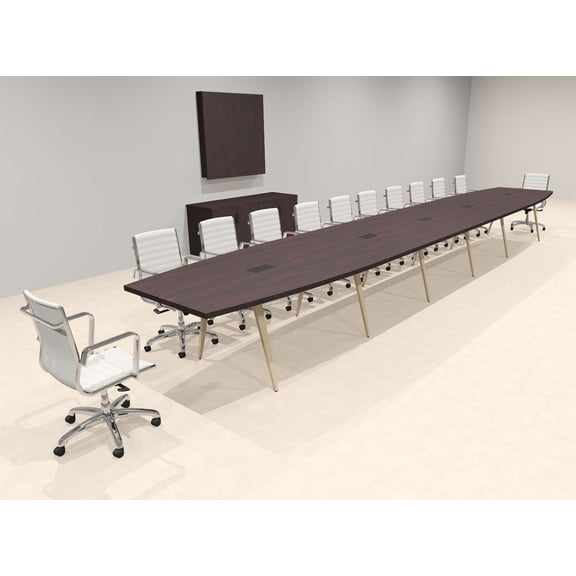 Modern Boat shaped 24' Feet Conference Table, #OF-CON-CW61