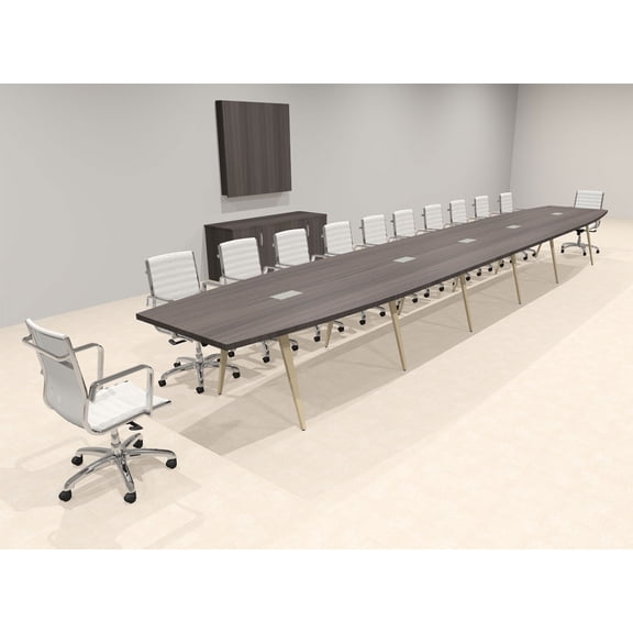 Modern Boat shaped 24' Feet Conference Table, #OF-CON-CW63