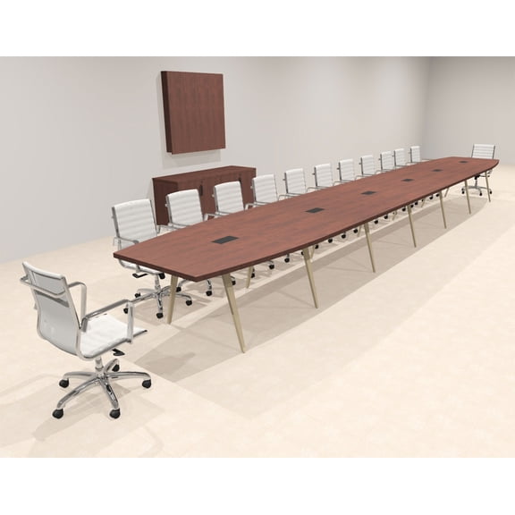 Modern Boat shaped 26' Feet Conference Table, #OF-CON-CW67