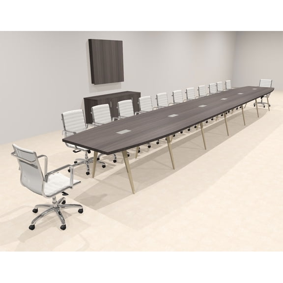 Modern Boat shaped 26' Feet Conference Table, #OF-CON-CW70
