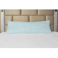 thumbnail image 1 of Modern Body Pillow Case Cover with Zipper, Soft Colored Skewed Bold Stripes Lines Contemporary Style Simplistic Design, Decorative Accent Long Pillowcase, Pale Blue White, by Ambesonne, 1 of 1