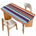 thumbnail image 1 of Modern Bohemian Table Cloths for 4 Foot Rectangle Tables, Minimalist Abstract Boho Paisley Orange Red Patio Waterproof Elastic Fitted Tablecloths, Washable Rectangular Table Cover for Camping, 1 of 8