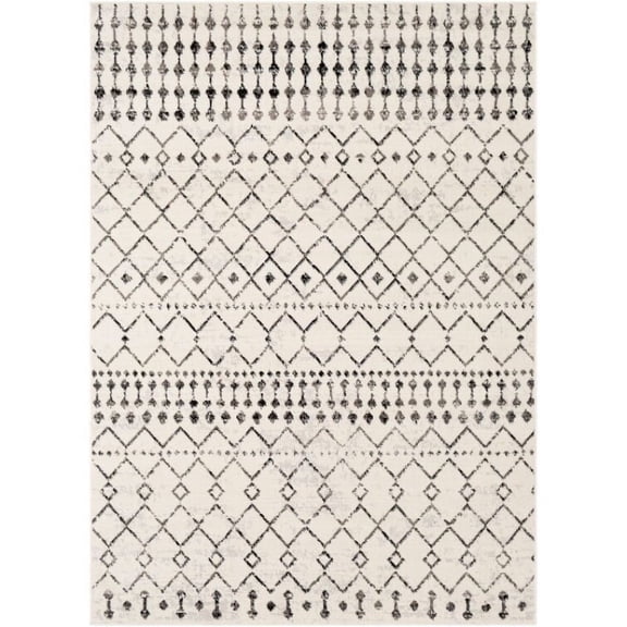 Modern Boho Area Rug Living Room Bedroom Dining Soft Etnic Rug Ivory Black Bedroom Door Mat Moroccan Design r Rug