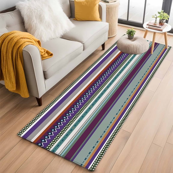 Modern Boho Art 2'x6' Runner Rugs for Hallway Kitchen Bedside Non Slip, Colorful Abstract Bohemian Paisley Minimalist Entryway Rug Runners with Rubber Backing, Long Carpet Runner for Laundry Room