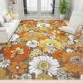 thumbnail image 1 of Modern Boho Colorful Floral Area Rug 5'x8' Retro Groovy Bohemian Flowers Garden Flowers Rugs with Anti-Slip Backing Washable Indoor Carpet for Living Room Bedroom Study Dining Room, 1 of 6