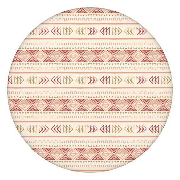 Modern Boho Floral Round Table Cover 44Inch, Elastic Fitted Tablecloth for 38"-42" Tables, Stain Resistant Material