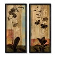 thumbnail image 1 of Modern Boho Orchid Blooming Botanical & Floral Graphic Art Black Framed Art Print Wall Art, Set of 2, 1 of 8