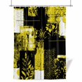 thumbnail image 1 of Modern Boho Shower Curtain, 48" x 72", Flower Geometric Texture Yellow Black Abstract Art Waterproof Bathroom Curtain Washable Shower Curtain Set with 12 Hooks, 1 of 8