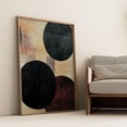 thumbnail image 1 of Modern Bold Circles Wall Art Beige, Black, And Red Geometric Print Minimalist Abstract Wabi Sabi Decor For Living Room Or Bedroom Wall Art, Modern Wall Decor, 8x12 UNFRAMED, 1 of 2
