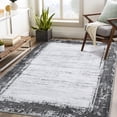 thumbnail image 1 of Modern Bordered Area Rug, Machine Washable, Non-Slip, Non-Shedding Soft Velvet Foldable Accent Carpet for Living Room, Bedroom, and Dining Room, 1 of 11