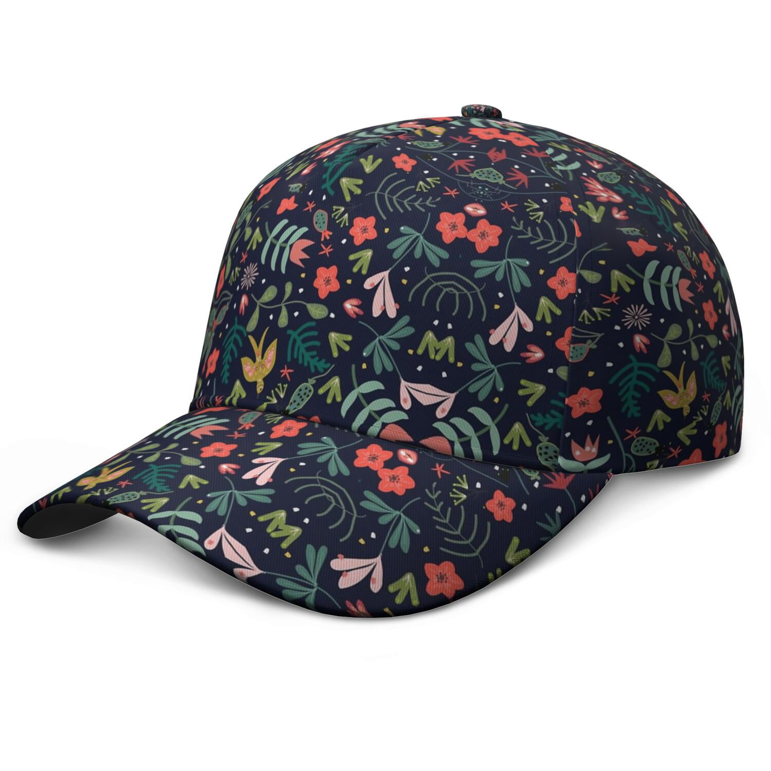 Modern Botanical Baseball Cap – Artistic Floral Dad Hat with  display picture 1