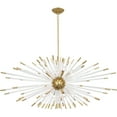 thumbnail image 1 of Modern Brass Finish Chandelier with Lucite Rods - 8-Bulb Statement Lighting Fixture for Elegant Interiors | 20 Height, 45.75 Width, UL Listed for Dry Locations, 1 of 2