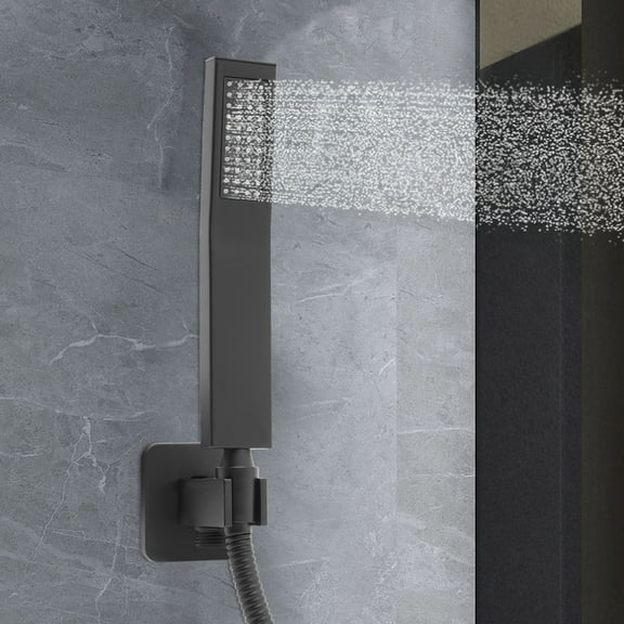 Modern Brass Shower Head Hand-Held Shower Wand Handheld Shower Head Matte Black for Bathrooms, Showers