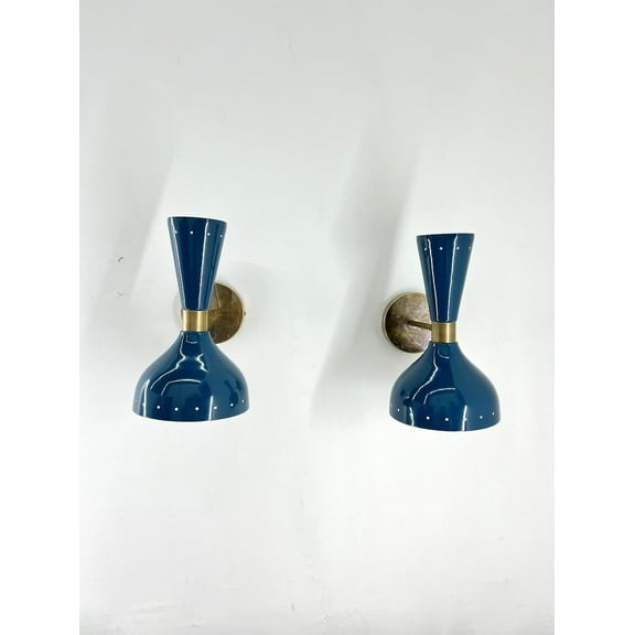 Modern Brass Wall Sconce - Diabolo Italian Wall Sconce Lighting Fixture - Sputnik 2 Bulb Light Handcrafted Kitchen Lamp