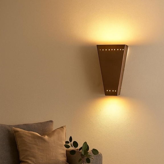 Modern Brass Wall Sconce | Jali Design Up Down Light
