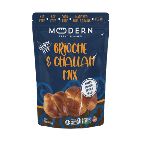Modern Bread & Bagel Brioche & Challah Mix, Certified Gluten-Free, Vegan Friendly, 16 oz