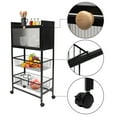 thumbnail image 1 of Modern Bread Rack Coffee Station Microwaves Rack Storage Rack Kitchen Organizer Shelf Rectangular, 1 of 13