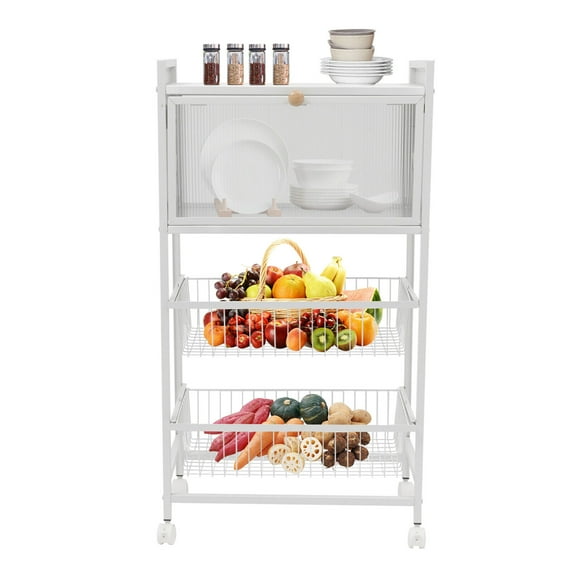 Modern Bread Rack Coffee Station Microwaves Rack Storage Rack Kitchen Organizer Shelf Rectangular