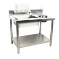 thumbnail image 1 of Modern Breading Table Manual Prep Station Chicken Fried Stainless Steel Worktop, 1 of 11