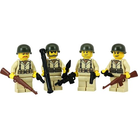 Modern Brick Warfare US Army American WW2 Soldiers Squad Custom Minifigure