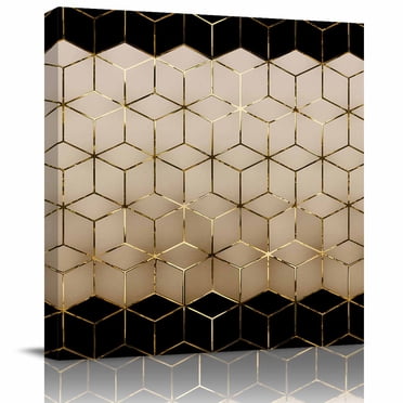 Geometric Rocks With Texture Abstract Shining Diamond Canvas Artwork Painting Art, Stones on ...