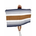 thumbnail image 1 of Modern Brown Blue Beach Towels Oversized Super Absorbent, Boho Contemporary Geometric Striped Lightweight Bath Towel Quick Dry Sets For Bathroom/Pool/Rv Camping/Beach Play/Gym Room/Picnic 30"x60", 1 of 8