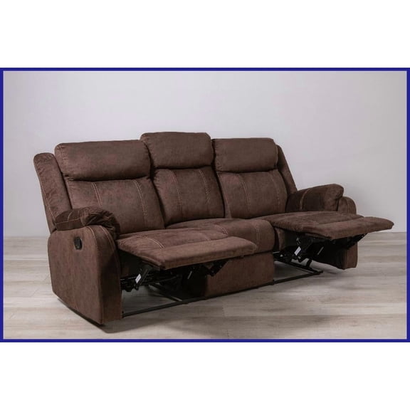 Modern Brown Microfiber Coffee Table with Drop-Down Table & Pull-Out Storage for Living Room