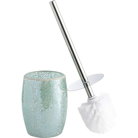 Modern Brush Set, Turquoise (1 Glass Mosaic Bathroom Accessory)