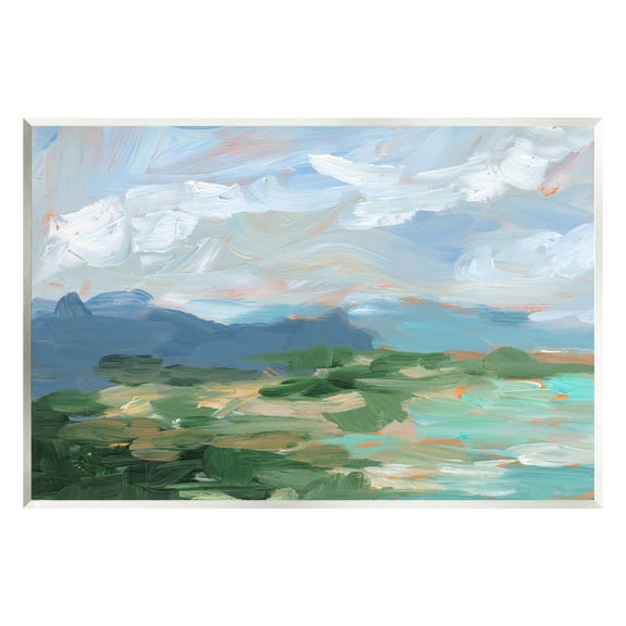 Modern Brushed Cloudy Landscape Landscape Painting Unframed Art Print Wall Art